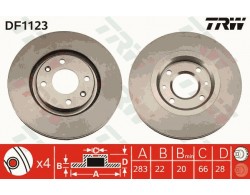 Disques (x2) de frein TRW...